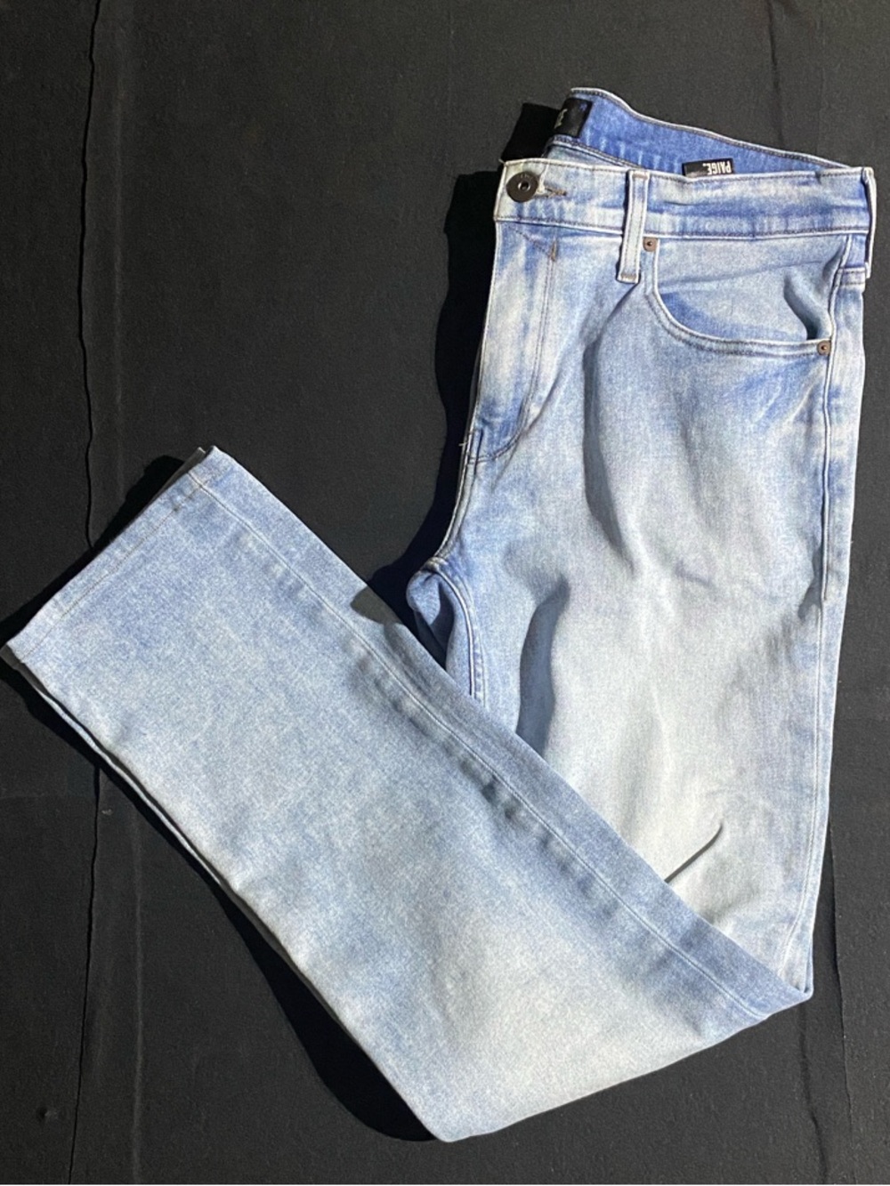 PAIGE Men’s Light Blue Slim Straight Jeans